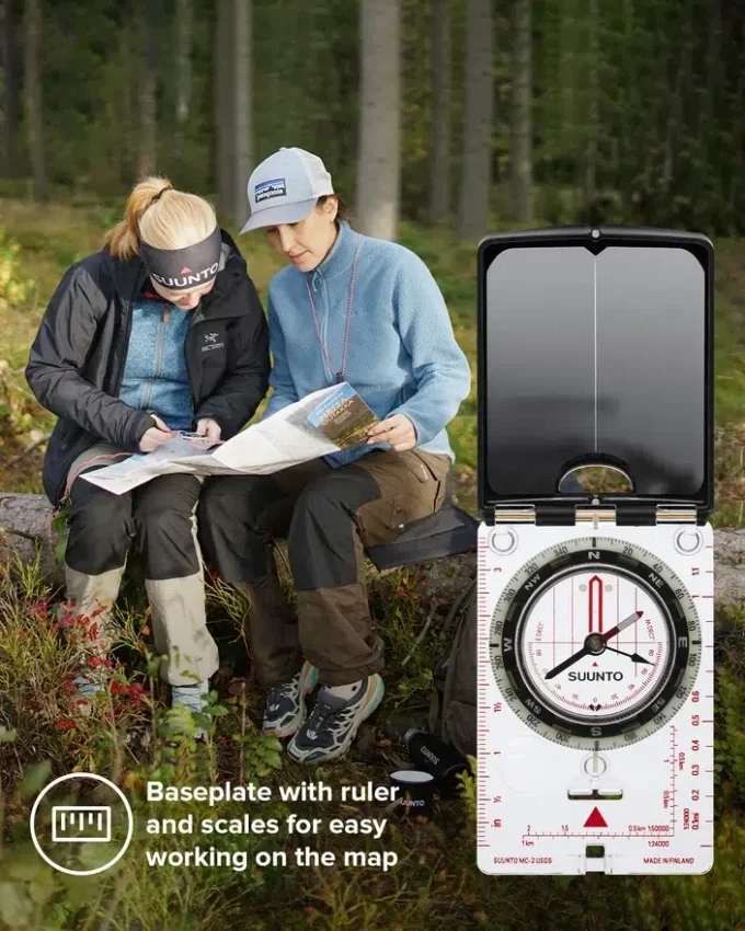 Brújula de espejo Suunto MC-2 NH USGS para aventuras de montaña