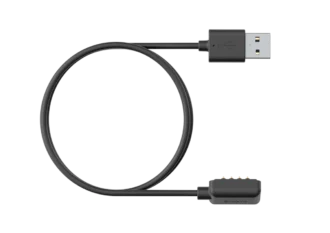 Cable USB magnético negro: carga y actualiza tu reloj Suunto