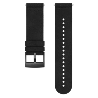 Correa de accesorio de microfibra negra ultrasuave para deporte y estilo