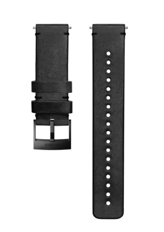 Correa de cuero negra de 24 mm para relojes Suunto, ideal para uso urbano