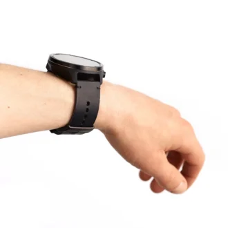Correa de cuero negra de 24 mm para relojes Suunto, ideal para uso urbano