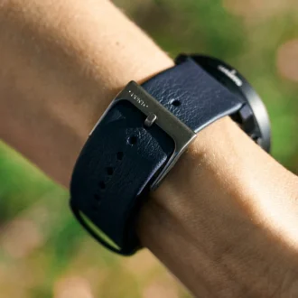 Correa de cuero Suunto 22 mm Urban 6 azul granito, talla M