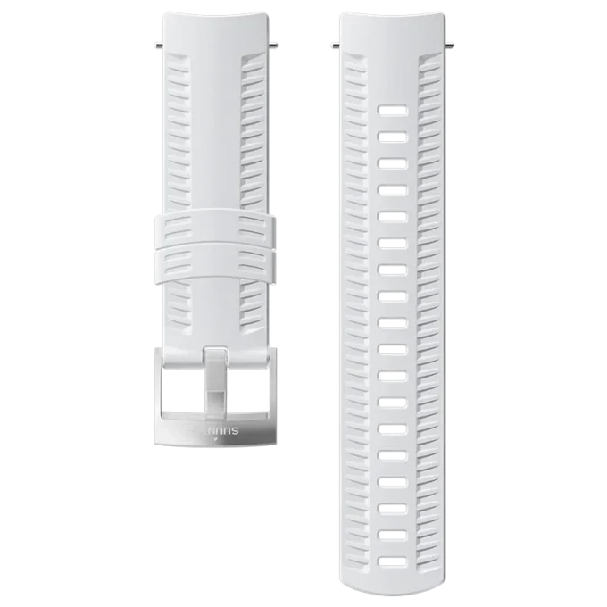 Correa de silicona integrada Suunto blanca de 24 mm para deporte