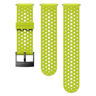 Correa de silicona para reloj Suunto de 24 mm en color lima, para entrenamientos intensos