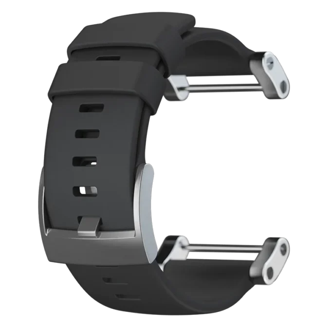 Correa de silicona plana negra para Suunto Core: correa para modelos Core