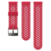 Correa de silicona roja transpirable para accesorio de reloj, 24 mm