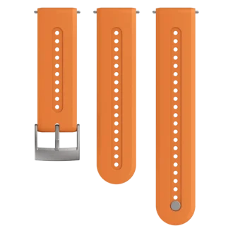 Correa de silicona Suunto 24 mm Athletic 7, color granito naranja, tallas S+M