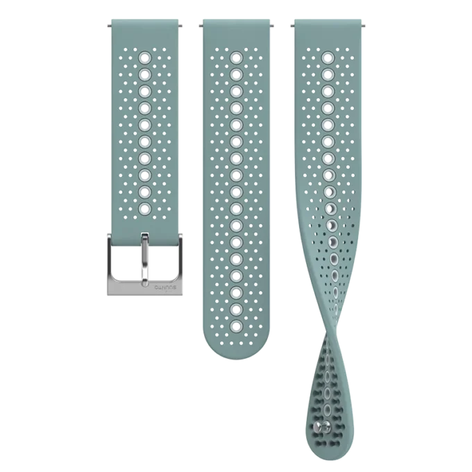 Correa de silicona Suunto Athletic 1 de 22 mm, gris musgo, tallas S+M