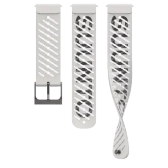 Correa de silicona Suunto Athletic 5 de 22 mm, blanco perla, tallas S+M
