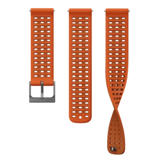 Correa de silicona Suunto Athletic 9 de 22 mm, naranja cañón, tallas S+M