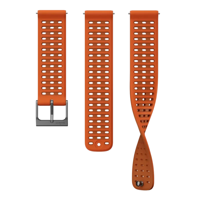 Correa de silicona Suunto Athletic 9 de 22 mm, naranja cañón, tallas S+M