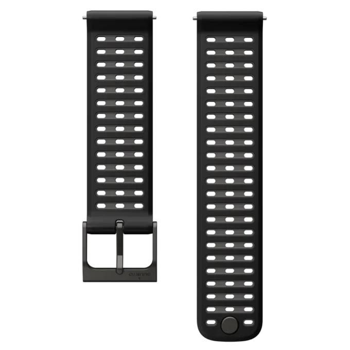 Correa de silicona Suunto Athletic 9 de 22 mm, negro, tallas S+M
