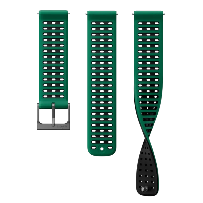 Correa de silicona Suunto Athletic 9 de 22 mm, verde pino, tallas S+M