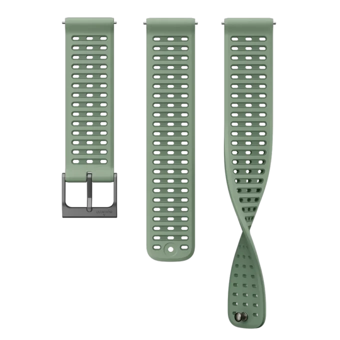Correa de silicona Suunto Athletic 9 de 22 mm, verde salvia, tallas S+M
