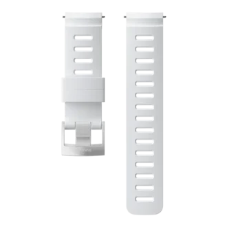 Correa de silicona Suunto Buceo 1 de 24 mm, color blanco y acero, talla M
