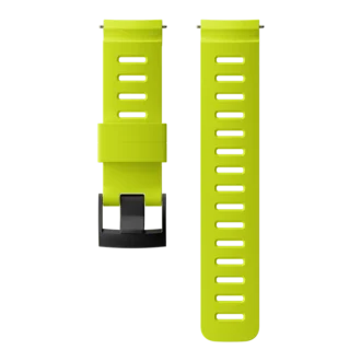 Correa de silicona Suunto Buceo 1 de 24 mm, color lima y negro, talla M