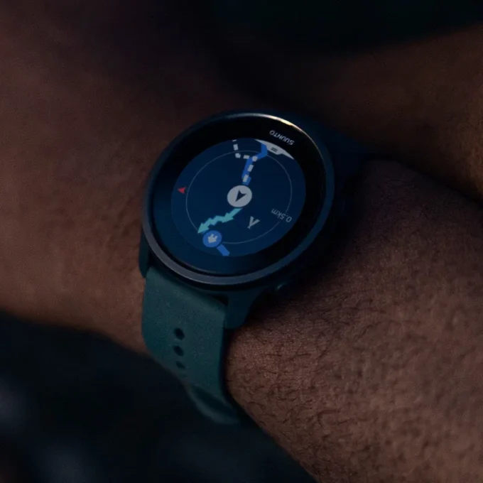 Correa de silicona Suunto Urban 7 de 22 mm, verde cueva, talla S