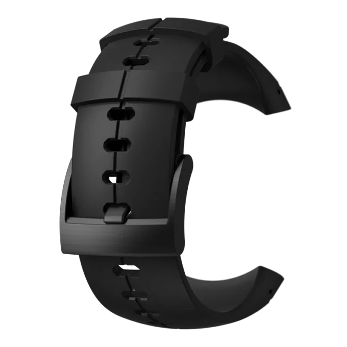 Kit de correa de silicona totalmente negra para relojes Suunto Spartan Ultra