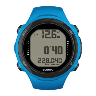 Ordenador de buceo Suunto D4i novo blue del tamaño de un reloj