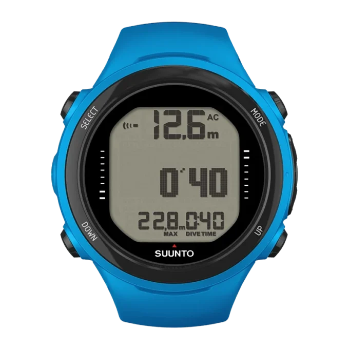 Ordenador de buceo Suunto D4i novo blue del tamaño de un reloj Ordenador de buceo Suunto D4i novo blue del tamaño de un reloj