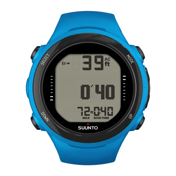 Ordenador de buceo Suunto D4i novo blue del tamaño de un reloj Ordenador de buceo Suunto D4i novo blue del tamaño de un reloj