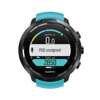 Ordenador de buceo Suunto D5 azul aguamarina para principiantes