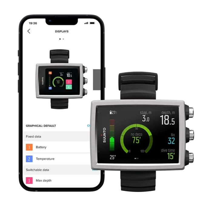 Ordenador de buceo Suunto EON Core blanco con pantalla a color y números grandes Ordenador de buceo Suunto EON Core blanco con pantalla a color y números grandes