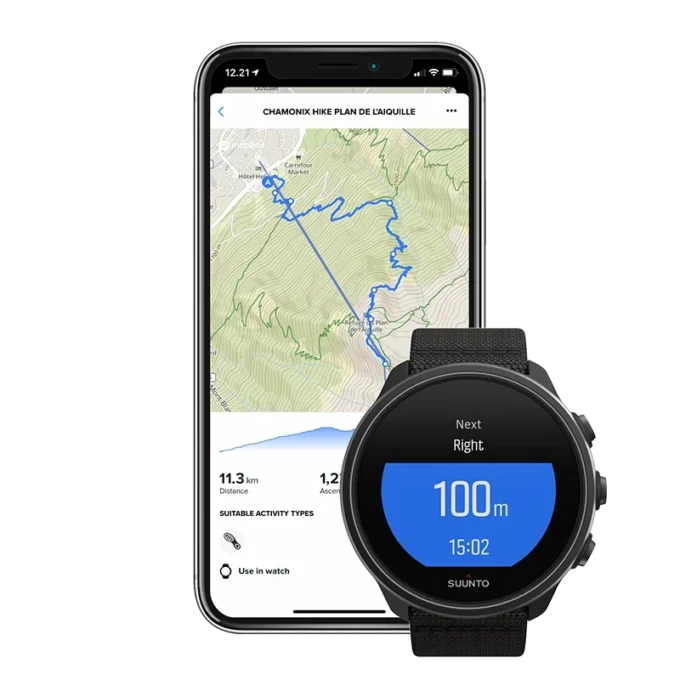 Reloj GPS resistente Suunto 9 Baro en titanio negro carbón Reloj GPS resistente Suunto 9 Baro en titanio negro carbón