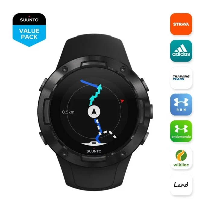 Suunto 5 All Black: reloj deportivo GPS compacto con gran autonomía de batería