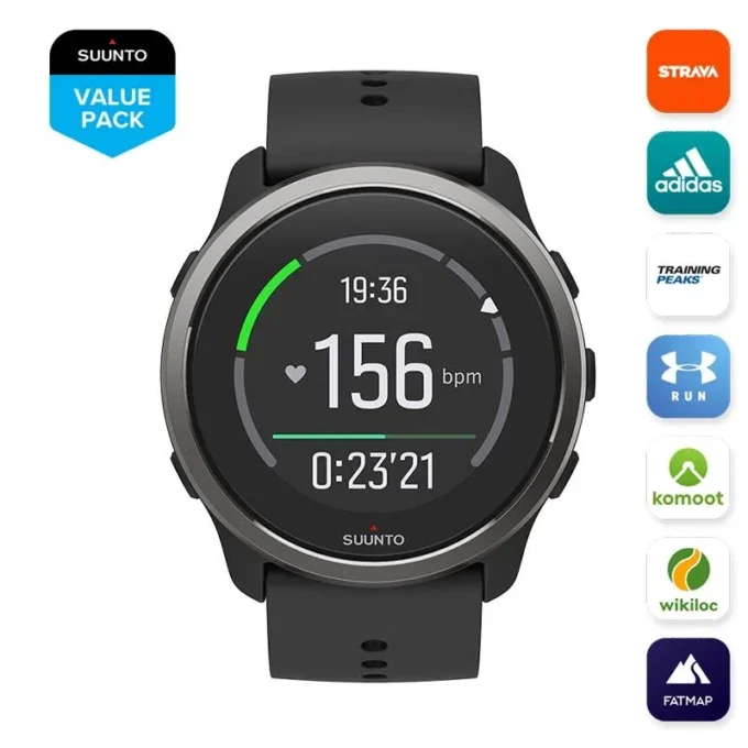 Suunto 5 Peak Black: reloj multideporte ligero para entrenar, explorar y cuidar tu bienestar