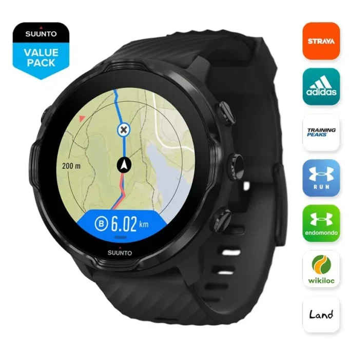 Suunto 7 negro: reloj inteligente con una experiencia deportiva versátil