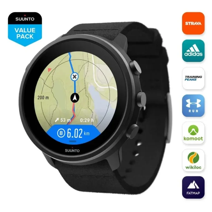 Suunto 7 titanio negro mate: reloj inteligente con una experiencia deportiva versátil