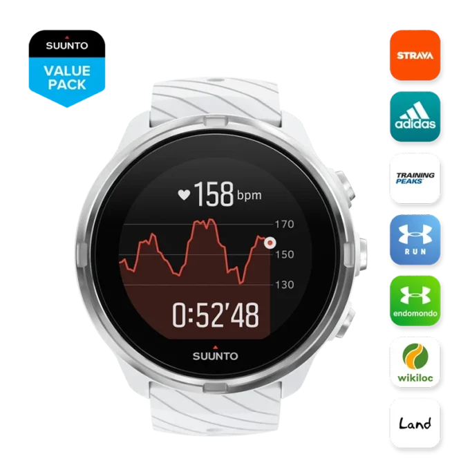 Suunto 9 blanco: reloj deportivo con GPS y batería de larga duración Suunto 9 blanco: reloj deportivo con GPS y batería de larga duración