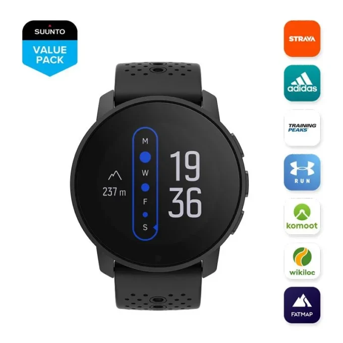 Suunto 9 Peak All Black: reloj deportivo con GPS ultradelgado, pequeño y resistente