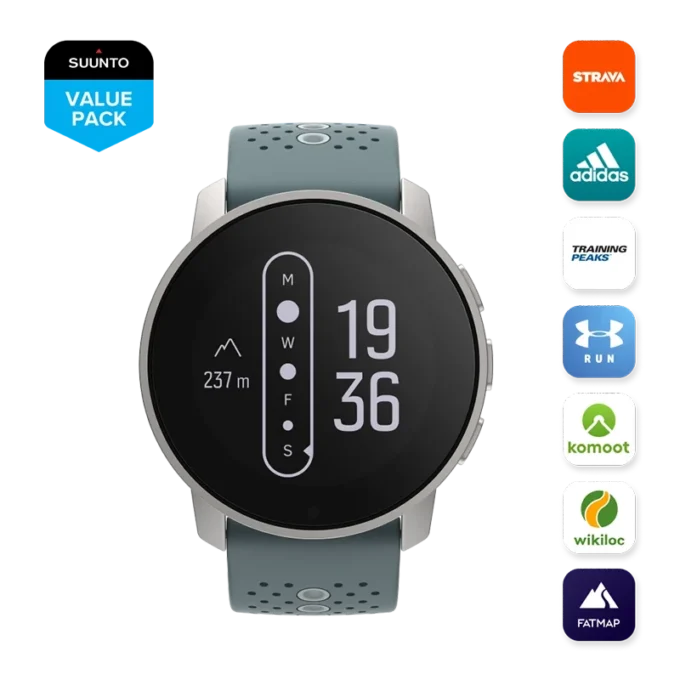 Suunto 9 Peak gris musgo: reloj deportivo GPS ultradelgado, pequeño y resistente