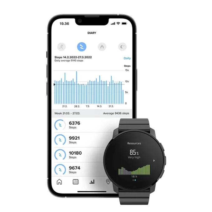 Suunto 9 Peak titanio negro – reloj deportivo GPS ultradelgado y resistente