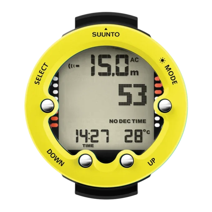 Suunto Zoop Novo amarillo limón: ordenador de buceo con pantalla grande y fácil de usar